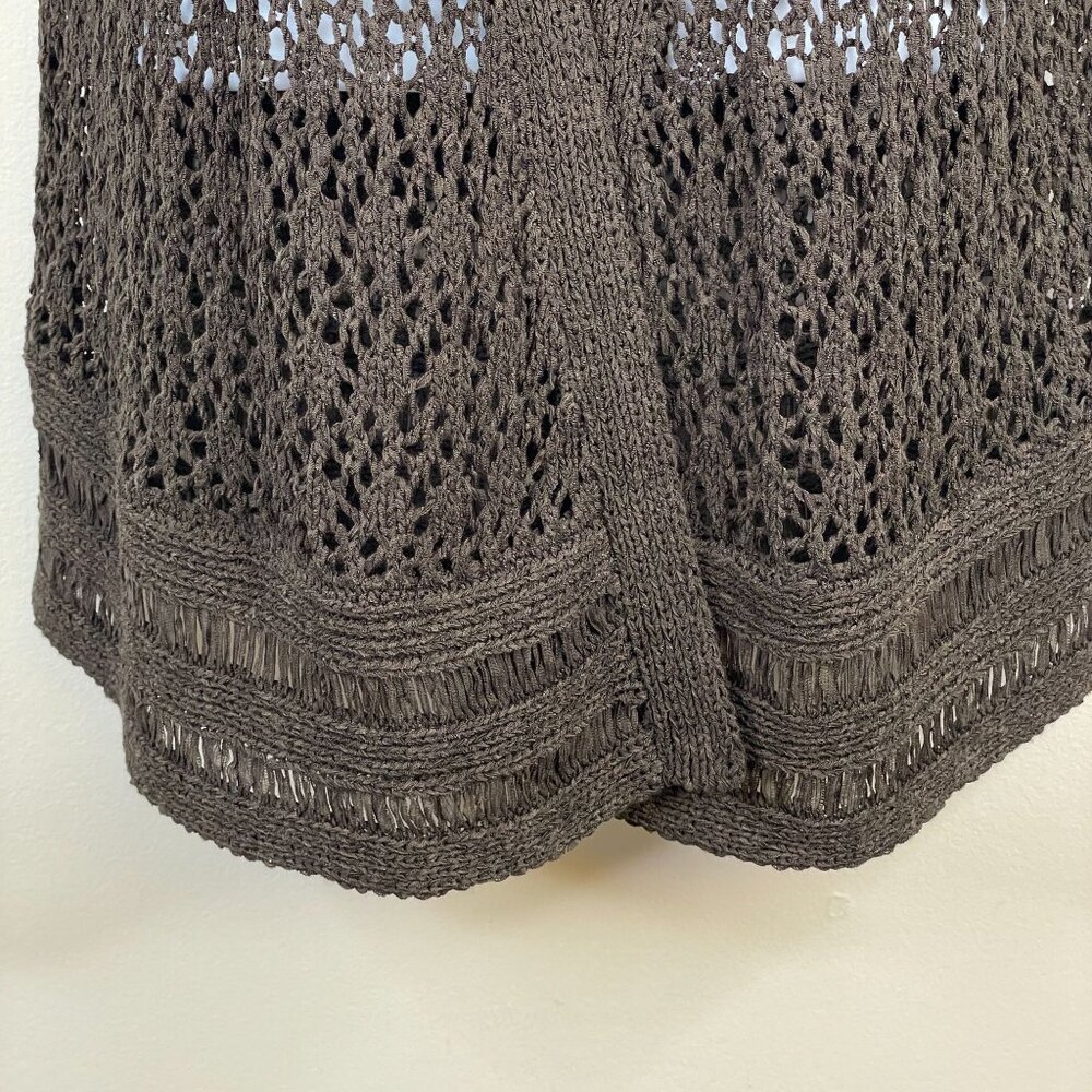 Chico's Women Crochet Forest Fairy Mid Length Vest Size S Topper Hippie 70s Y2K - Picture 4 of 11
